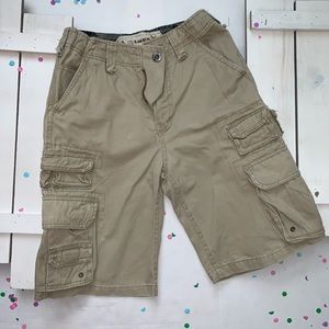 Lucc Boys Khaki Cargo Shorts with Adjustable Waist